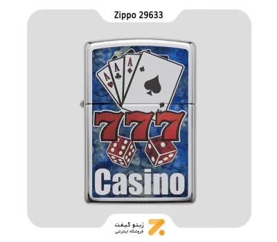 Zippo Lighter 29633 250 FUSION CASINO فندک بنزینی زیپو طرح کازینو مدل 29633 پاسور پوکر
