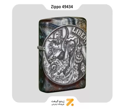 Zippo Lighter 49434 49352 PIRATE COIN DESIGN فندک بنزینی زیپو طرح سکه دزدان دریایی مدل 49434