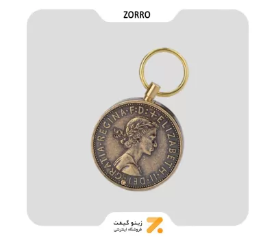 Zorro Lighter Elizabeth Coin​ فندک بنزینی زورو طرح سکه الیزابت رنگ مسی