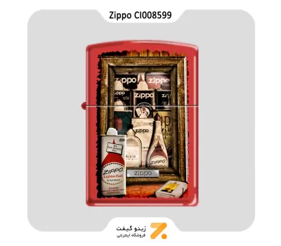 فندک  بنزینی زیپو قرمز طرح قوطی سوخت زیپو مدل سی آی 008599-Zippo Lighter 233 CI008599 PLANETA FUEL CANS