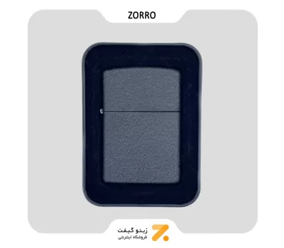 فندک بنزینی زورو طرح آسفالتی مدل 11-2102-​Zorro Lighter Black Crackle