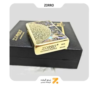 فندک بنزینی زورو صدفی طرح گل مدل 91574-Zorro Lighter SN-LIZO-2104-24