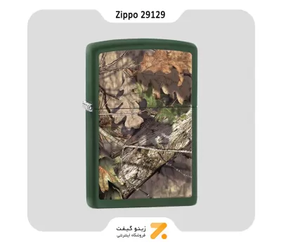 فندک بنزینی زیپو سبز مدل 29129 طرح خزه و درخت-​Zippo Lighter 29129 Mossy Oak
