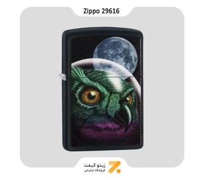 فندک بنزینی زیپو طرح جغد فضایی مدل 29616-Zippo Lighter ​29616 218 SPACE OWL DESIGN