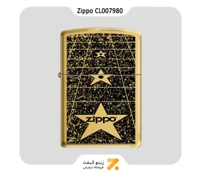 فندک بنزینی زیپو طرح ستاره مدل سی ال 007980-Zippo Lighter ​21126 CL007980 PLANETA ZIPPO STAR