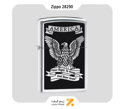 فندک بنزینی زیپو طرح عقاب نماد امریکا مدل 28290-Zippo Lighter ​28290-000009 250 EAGLE