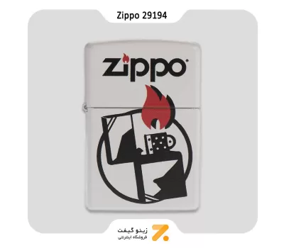 فندک بنزینی زیپو طرح فندک و لوگو زیپو مدل 29194-Zippo Lighter 29194 214 ZIPPO