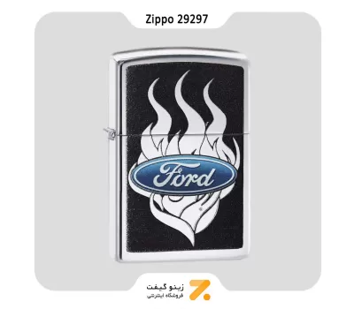 فندک بنزینی زیپو طرح لوگو فورد مدل 29297-Zippo Lighter ​29297 250 FORD