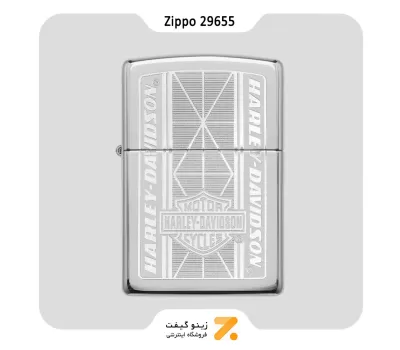 فندک بنزینی زیپو طرح لوگو هارلی دیویدسون مدل 29655-​Zippo Lighter ​29655 250 HARLEY DAVIDSON