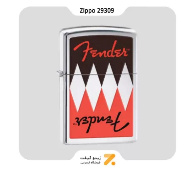 فندک بنزینی زیپو طرح لوگو کمپانی فندر مدل 29309-​Zippo Lighter 29309 250 FENDER