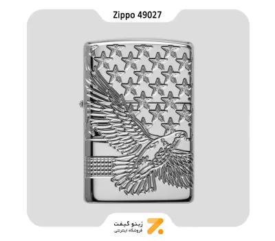 فندک بنزینی زیپو طرح پرچم امریکا مدل 49027-​Zippo Lighter ​49027 167 PATRIOTIC DESIGN