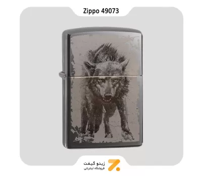 فندک بنزینی زیپو طرح گرگ مدل 49073-Zippo Lighter ​49073 150 WOLF DESIGN