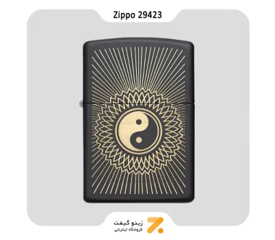 فندک بنزینی زیپو طرح یین و یانگ مدل 29423-​Zippo Lighter 29423 218 YIN YANG 2
