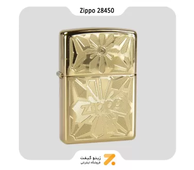فندک بنزینی زیپو طلایی مدل Zippo Lighter 28450 254B ZIPPO ORNAMENT