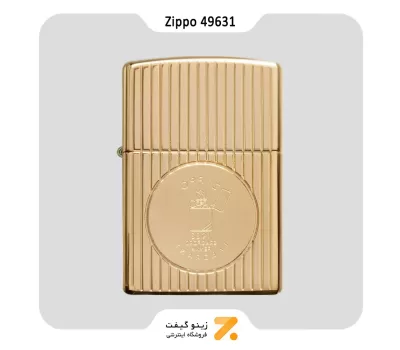 فندک بنزینی زیپو لیمیتد ادیشن سال 2021 مدل 49631-Zippo Lighter 49631 Founder's Day 2021 Gold Plated Edition Collectible