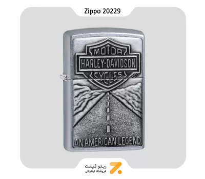 فندک بنزینی زیپو مدل 20229 طرح برجسته لوگو موتور هارلی دیویدسون-Zippo Lighter 20229- 207H-D AMERICAN LEGEND