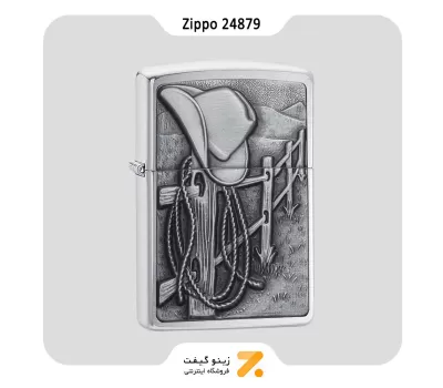 فندک بنزینی زیپو مدل 24879 طرح برجسته کابوی-Zippo Lighter 24879-000009 200-RESTING COWBOY 24879