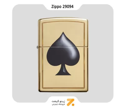 فندک بنزینی زیپو مدل 29094 طلایی طرح آس پیک-Zippo Lighter 29094 SPADE
