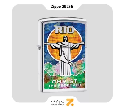 فندک بنزینی زیپو مدل 29256 طرح تندیس مسیح-Zippo Lighter 29256 250 CHIRST THE REDEEEMER