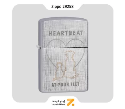 فندک بنزینی زیپو مدل 29258 طرح سگ و گربه-Zippo Lighter 29258 28181 CAT & DOG