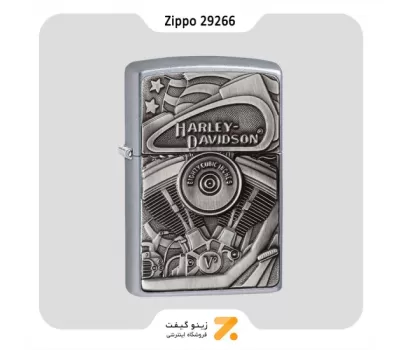 فندک بنزینی زیپو مدل 29266 طرح موتور هارلی دیویدسون-Zippo Lighter Harley Davidson 29266