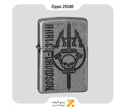 فندک بنزینی زیپو مدل 29280 طرح اسکلت هارلی دیویدسون-Zippo Lighter 29280 28973 HARLEY DAVIDSON HD 1903