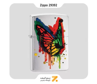 فندک بنزینی زیپو مدل 29392 طرح پروانه-Zippo Lighter 29392 200 BUTTERFLY