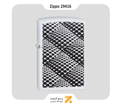 فندک بنزینی زیپو مدل 29416 طرح نقطه-Zippo Lighter 29416 DOTS & BOXES