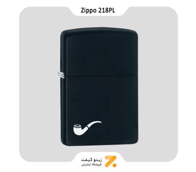 فندک بنزینی زیپو مشکی طرح پیپ مدل 218 پی ال-​Zippo Lighter 218PL-BLACK MATTE PIPE LITR-720060428