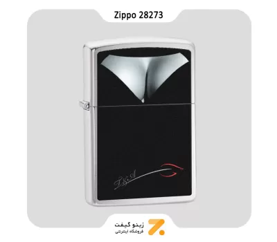 فندک بنزینی زیپو نقره ای مدل 28273-Zippo Lighter 28273-000009 200 BS DECOLLETAGE
