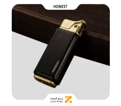 فندک بنزینی هانست طرح چوب مدل 2201-69-Honest Lighter SN-LIHN-2201-69