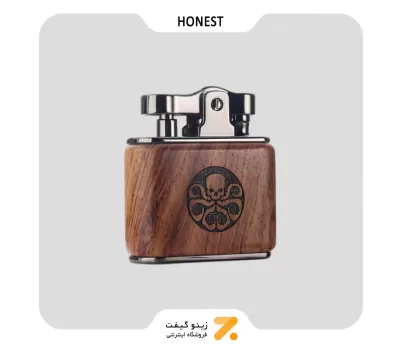 فندک بنزینی هانست طرح چوب مدل 2201-82-​​Honest Lighter ​SN-LIHN-2201-82