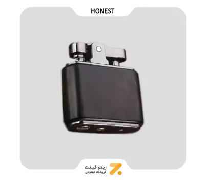 فندک بنزینی هانست طرح چوب مدل 2201-85-​Honest Lighter SN-LIHN-2201-85