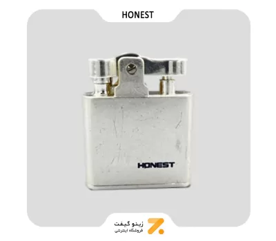 فندک بنزینی هانست نقره ای مدل 2201-76-​​Honest Lighter SN-LIHN-2201-76