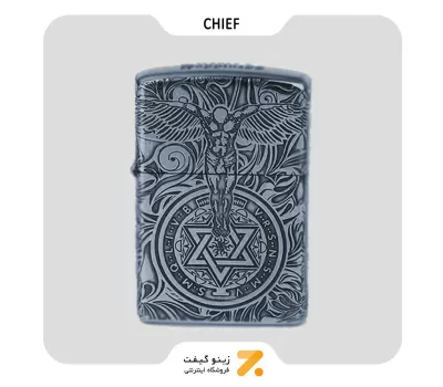فندک بنزینی چیف رنگ نقره ای مدل سی اف 1100 جی وای-​Chief Lighter SN-LICH-2104-26