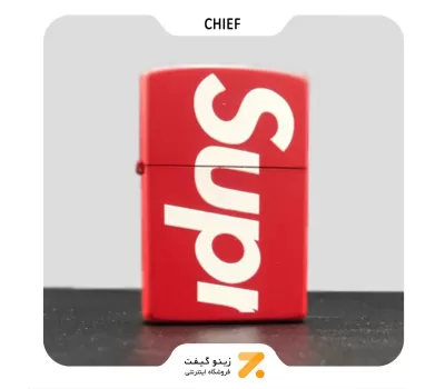 فندک بنزینی چیف طرح لوگو سوپرمی مدل سی اف 1124 اچ-​​Chief Lighter SN-LICH-2104-102