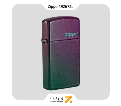 فندک زیپو اسلیم هفت رنگ مات مدل 49267 زد ال-​​Zippo Lighter 49267ZL 49267 SLIM IRIDESCENT ZIPPO