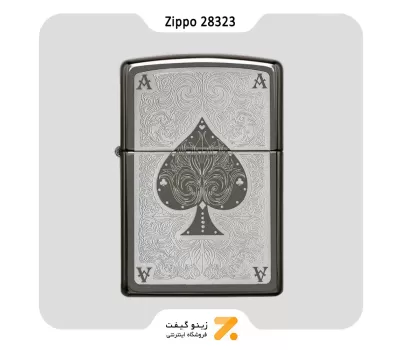 فندک زیپو بلک آیس آس پیک مدل 28323-​Zippo Lighter 28323 150 ACE FILIGREE
