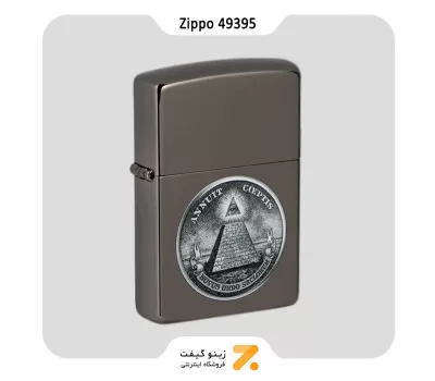 فندک زیپو بلک آیس طرح مهر بزرگ دلار آمریکا مدل 49395-Zippo Lighter 49395 150 DOLLAR DESIGN