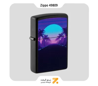 فندک زیپو بلک لایت طرح غروب مدل 49809-Zippo Lighter 49809 218 SUNSET BLACK LIGHT DES