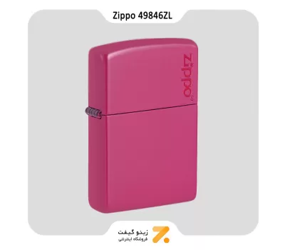 فندک زیپو صورتی پر رنگ طرح لوگو زیپو مدل 49846 زد ال-​Zippo Lighter 49846ZL FREQUENCY ZIPPO LOGO
