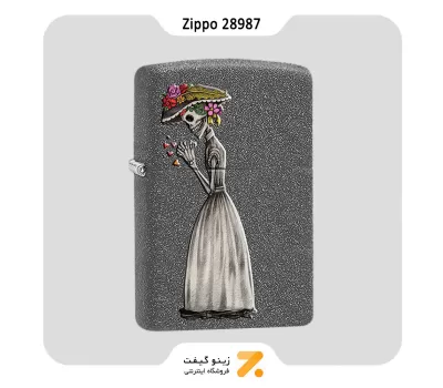 فندک زیپو طرح اسکلت مدل 28987-Zippo Lighter 28987 211 DAY OF DEAD SKULLS SET