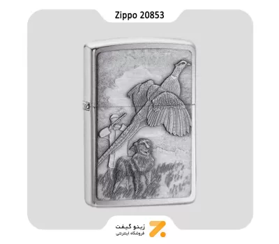 فندک زیپو طرح برجسته شکار قرقاول مدل 20853-Zippo Lighter ​20853 Flashing Pheasant