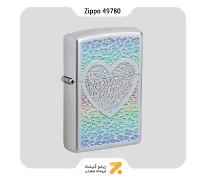 فندک زیپو طرح قلب مدل 49780-​Zippo Lighter 49780 205 HEART DESIGN