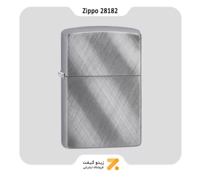 فندک زیپو طرح مورب مدل 28182-​Zippo Lighter 28182-000009 REG DIAGONAL WEAVE