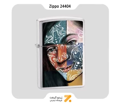 فندک زیپو طرح نقاشی صورت مدل 24404-​Zippo Lighter 24404 BS Face Painting
