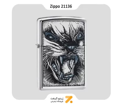فندک زیپو طرح گربه مدل 21136-Zippo Lighter ​21136 BS Feline Frenzy