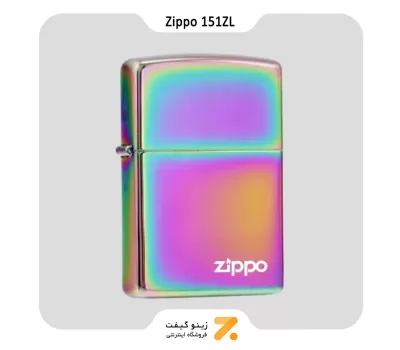 فندک زیپو هفت رنگ طرح لوگو زیپو مدل ۱۵۱ زد ال-Zippo Lighter ​151ZL 151 W/ZIPPO - LASERED