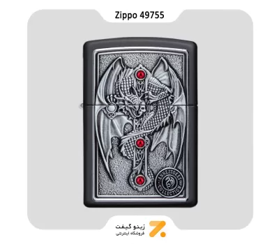 فندک زیپو کالکشن ان استوک طرح برجسته اژدها مدل 49755-Zippo Lighter 49755 218 ANNE STOKES GOTHIC GUAR