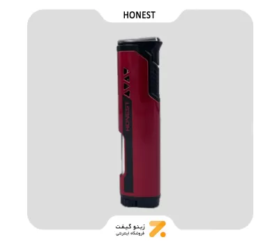 فندک گازی قرمز هانست مدل 2201-35-Honest Lighter SN-LIHN-2201-35